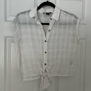 White tie knot T-shirt top